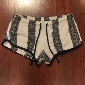 Hippie Laundry Black & White Drawstring Shorts